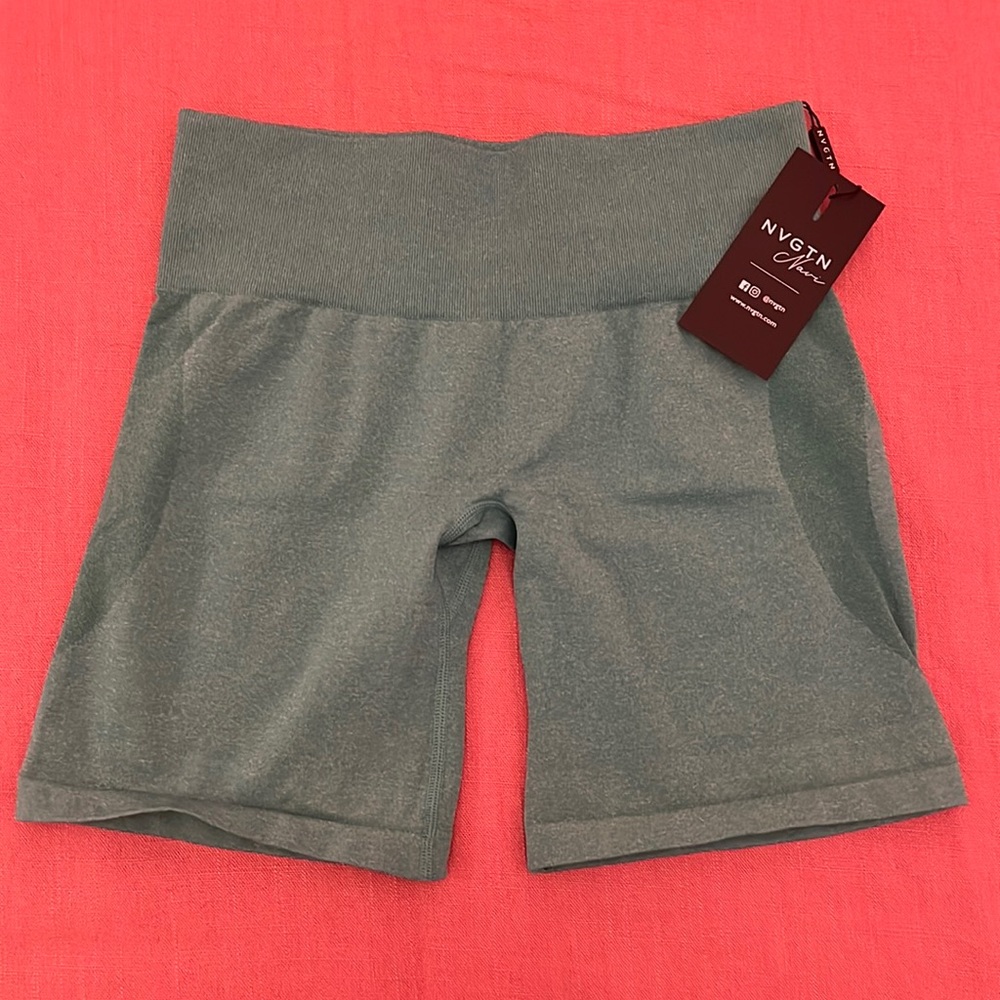 NVGTN Turquoise Contour Seamless Shorts